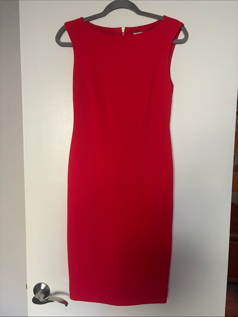 Cache Sleeveless Red Sheath Dress